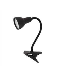 Flexo Gates Negro 6w 450lm 5000k Fijacion C/pinza Flexible Orientable 31x7x11