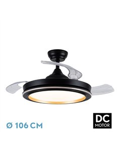 Ventilador Dc Picolo 72w 6226lm Negro/oro 3 Aspas Desp. 106d 3000-4000-6500k Remoto