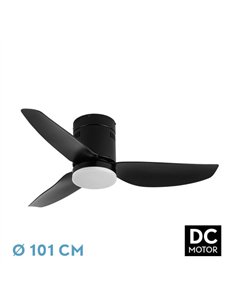 Ventilador Dc Borax 20w Negro 3aspas 6vel 3000-4000-6500k 2350lm Remoto