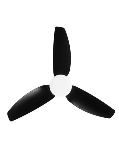 Ventilador Dc Borax 20w Negro 3aspas 6vel 3000-4000-6500k 2350lm Remoto, Memoria Y Temporizador 27x101x101cm