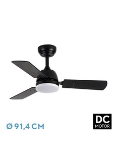 Ventilad Dc Portico 20w Negro 3aspas Negro/gris 6vel. 3000k