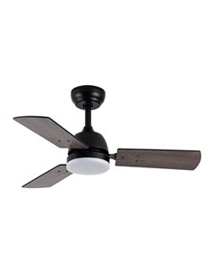 Ventilad Dc Portico 20w Negro 3aspas Negro/gris 6vel. 3000k 2