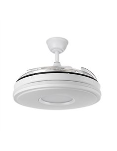 Ventilador Dc Dani 59w 6980lm Blanco 4aspas 6velocidades 107d 3000-4000-6000k Remoto+Reg.Intensidad+memoria+temporizador 24 2