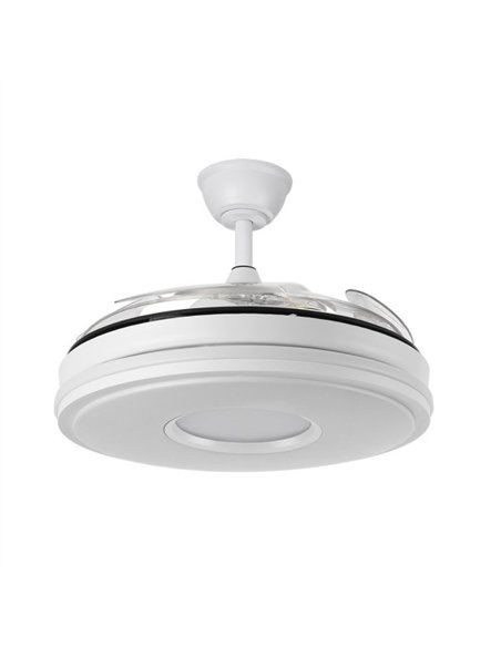 Ventilador Dc Dani 59w 6980lm Blanco 4aspas 6velocidades 107d 3000-4000-6000k Remoto+Reg.Intensidad+memoria+temporizador 24