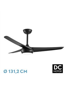 Ventilador Dc Patras 24w Negro 3aspas 6vel 3colores 131