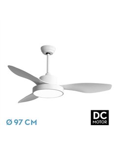 Ventilador Dc Hayate 24w 2650lm Blanco 3asp 6vel 97d 3000-4000-6000k Remoto