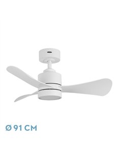 Ventilador Dc Zepelin 18w 1900lm Blanco 3aspas 91d 3000-4000-6500K Remoto