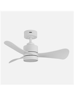 Ventilador Dc Zepelin 18w 1900lm Blanco 3aspas 91d 3000-4000-6500K Remoto 2