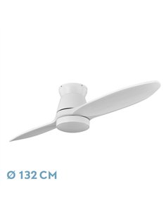 Ventilador Dc Nordic 24w 2400lm Blanco 2 Aspas 132d  3000k