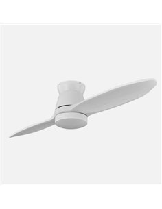 Ventilador Dc Nordic 24w 2400lm Blanco 2 Aspas 132d  3000k 2