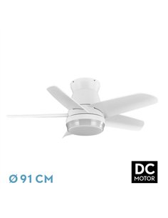 Ventilador Dc Neutron 24w 2400lm Blanc 5 Aspas 91d  3000k