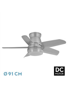 Ventilador Dc Neutron 24w 2400lm Plata 5 Aspas 91d  3000k