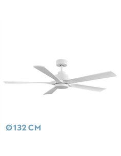 Ventilador Dc Cairo 24w 2400lm Blanco 5aspas 132d 3000k