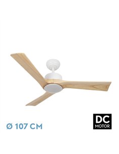Ventilador Dc Orinoco 24w Blanco 3aspas Haya 107d 2424lm 3000k