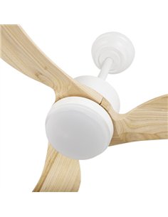 Ventilador Dc Bembezar 24w Blanco 3aspas Haya 107d 2424 Lm3000-4000-6500k Remoto+regulador Intensidad+temporizador+memoria 2