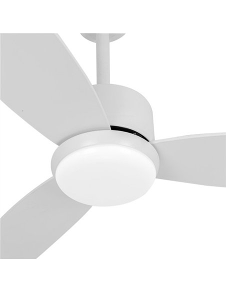 Ventilador Dc Genil 24w Blanco 3aspas 6vel 132d 2424 Lm 3000-4000-6500k Remoto+temporizador+memoria