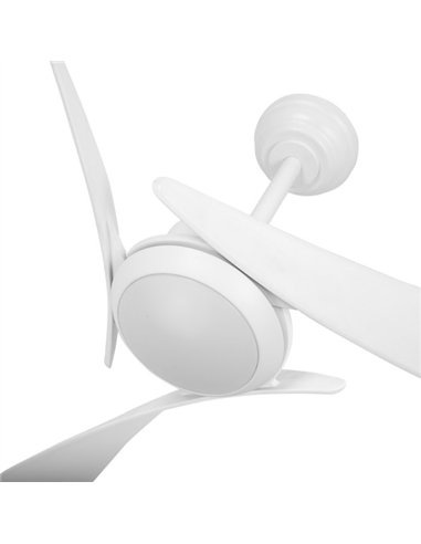 Ventilador Dc Tarento 24w Blanco 3aspas 6ve 132d 2424 Lm 3000-4000-6500k Remoto+regulable Intensidad+temporizador+memoria