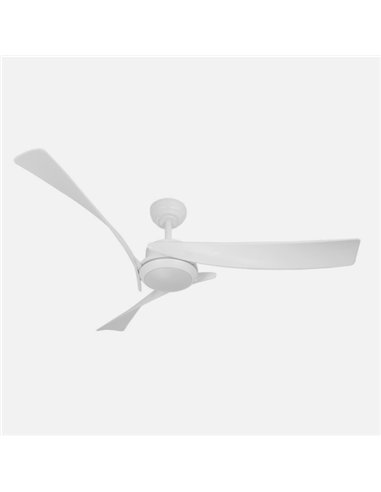 Ventilador Dc Tarento 24w Blanco 3aspas 6ve 132d 2424 Lm 3000-4000-6500k Remoto+regulable Intensidad+temporizador+memoria