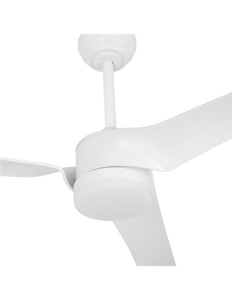 Ventilador Dc Montijo 24w Blanco 3aspas 6vel 132d 2424 Lm 3000-4000-6500k  Remoto+regulable Intensidad+temporizador+memoria