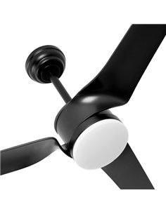 Ventilador Dc Montijo 24w Negro 3aspas 6vel 132d 2424 Lm 3000-4000-6500k Remoto+regulador Intensidad+temporizador+memoria 2