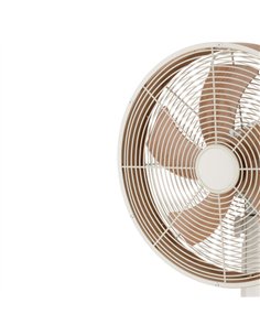 Ventilador Sobremesa Alcañiz Blanco/haya 3vel.45w 5 Aspas Oscilante Y Rotatorio 59x35x28cm 2