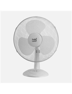 Ventilador Sobremesa Cape Pequeño Blanco 2vel 25w  Oscilante 3 Aspas Blancas 35 2