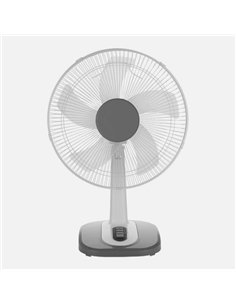 Ventilador Sobremesa Arroyo Pequeño Blanco/gris 3vel40w 5 Aspas Oscilante Y Rotatorio 55x34x26cm 2