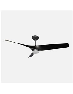 Ventilador Dc Niger 22w Negro 3aspas 132d 6vel. Regulable Intensidad 2180lm 3000k 2
