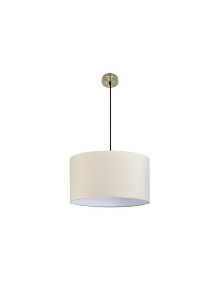 Colgante Dori 3xe27 Cuero/beis Regx50x50 Cm Sin Difusor