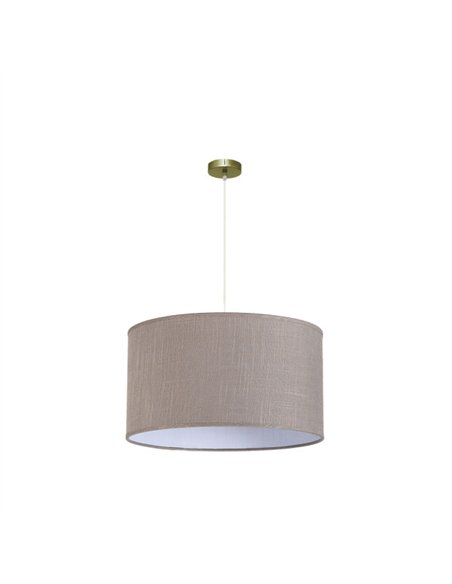 Colgante Happy 3xe27 Cuero/gris Regx60x60 Cm Sin Difusor