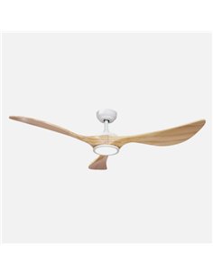 Ventilador Dc Viana 18w Blanco/haya 3aspas 132d Regulable Intensidad 2250lm 3000k 2