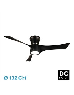 Ventilador Dc Tianas 18w Negro 3aspas 132d Regulable Intensidad 2250lm 3000k