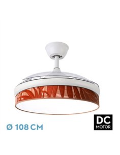 Ventilador Dc Moda 72w Blanco/hoja Caldera 108d 3aspas 7200lm 3000k