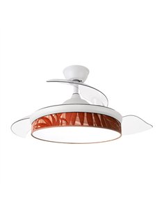 Ventilador Dc Moda 72w Blanco/hoja Caldera 108d 3aspas 7200lm 3000k 2