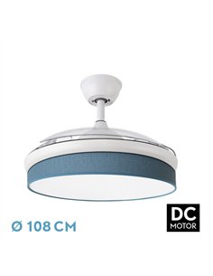 Ventilador Dc Moda 72w Blanco/azul 108d 3aspas 7200lm 3000k