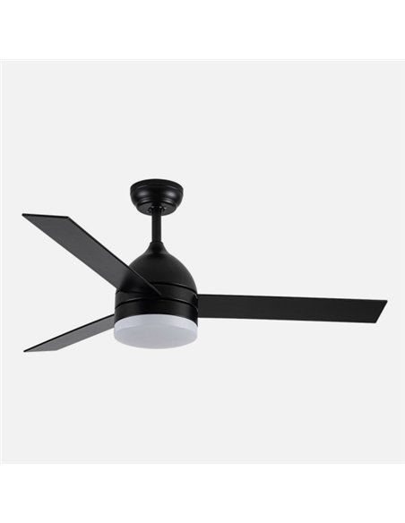 Ventilador Dc Legio 26w Negro 3aspas negro/roble 107d 2950lm 3000-4000-6000k Remoto+memoria+temporizador