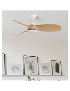 Ventilador Dc Atomo 24w Blanco 3aspas haya 91d 2640l 6vel 3000k 2