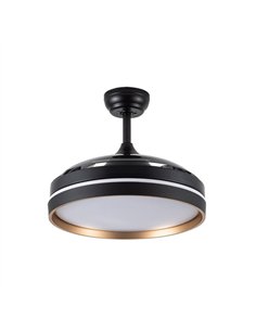 Ventilador Dc Nalon 72w Negro/oro 3aspas 109d 7200l 6vel 3000k 2