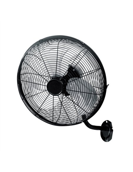 Ventilador Pared Arrecife 60w Negro/plata 40d  3 Velocidades Orientable Y Oscilante