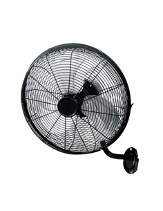 Ventilador Pared Arrecife 90w Negro/plata 45d  3 Velocidades Orientable Y Oscilante 2