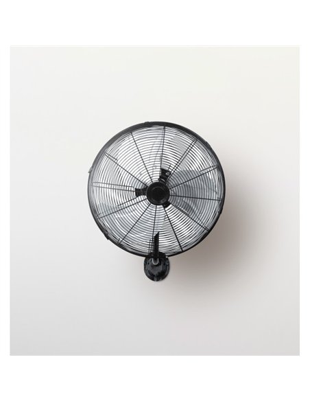 Ventilador Pared Arrecife 90w Negro/plata 45d  3 Velocidades Orientable Y Oscilante