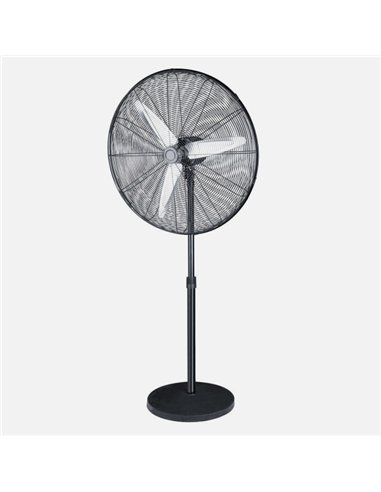 Ventilador De Pie Alarcon 120w Negro 3vel 55d 3asp Aluminio Plata Orientable Y Oscilante