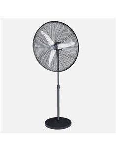 Ventilador De Pie Alarcon 200w Negro 3vel 80d 3asp.aluminio Plata Orientable Y Oscilante 2