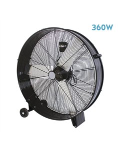 Ventilador Industrial Maximum 360w Negro 87D 3Velocidades C/ruedas 92