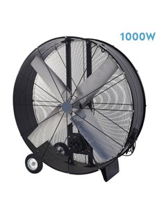 Ventilador Industrial Maximum 1000w Negro 112d 2 Velocidades C/ruedas