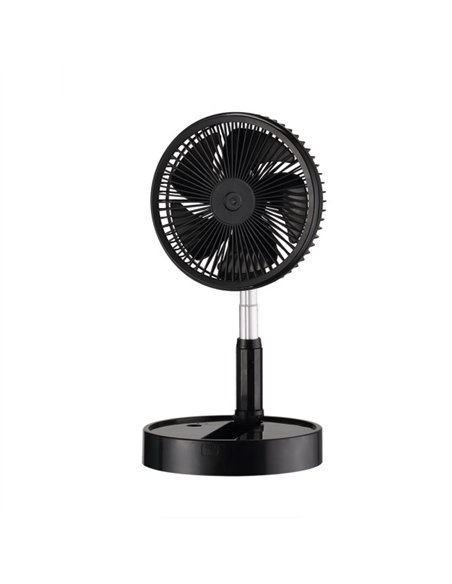 Ventilador DC Portatil Galan Negro 10w 3vel Bateria Regx20x20cm Plegable+remoto+temporizador