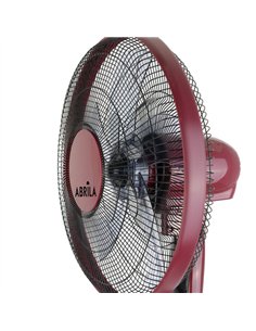 Ventilador De Pie Borlon Negro/burdeos 3 Vel.55w 5x2 aspas Orientable+ Remoto+ Temporizador Regx43x40 Cm 2