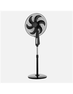 Ventilador De Pie Granizo Negro 3 Vel.85w 6aspas Orientable Regx50x43 Cm 2