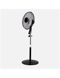 Ventilador De Pie Magico Negro/blanco 3 Vel.45w 3aspas Orientable Fijo Y Rotatorio Regx41x41 Cm 2