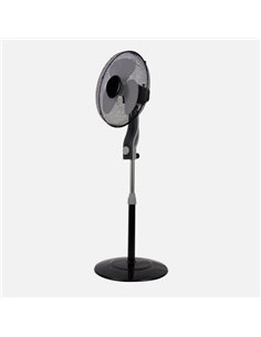 Ventilador De Pie Magico Negr/gris 3 Vel.45w 3aspas Orientable Fijo Y Rotatorio Regx41x41 Cm 2